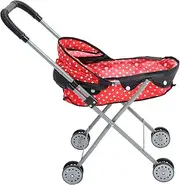 Doll Stroller Toy for Boys and Girls Small Stroller Simulation Baby Doll Accessories Play Game Toy