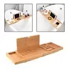Wooden Bathtub Caddy Tray Bathtub Accessories Soap Dish Non Slip Tablet Holder