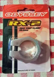 ODYSSEY RX-2 NOS 25.4MM SILVER SEAT POST CLAMP OLD SCHOOL BMX PEREGRINE HARO GT
