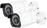 4K PoE Security Camera 8MP Outdoor Night Vision IP Camera Smart Person/Vehicle Detection Surveillance Cameras(Bullet Cam 2Pcs)