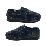 Panda Edison Mens Slippers Boot Check Look Soft Upper Multi Adjustable
