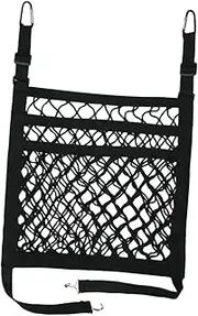 Cabilock Hanging Pouch for Seat Storage Net 35x35cm Mesh Pocket Organizer Auto Interior Storage Tool Practical