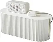 Cable Management Box |,Cord Organizer Box with Lid, Power Strip Storage Box for Desk Cable Organizer for Computers (Milky)