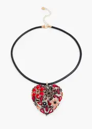 [Taking Shape] Taking Shape Jewel Heart Necklace in RED - Women's Accessories Red