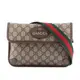 GUCCI Neo Vintage GG Supreme 帆布虎頭腰包(咖啡色) 493930 9C2VT 8745