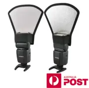 Silver / White Flash Reflector two side for Nikon Canon Pentax Sony DSLR AUS