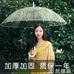 16骨透明雨傘長柄大號雙人女白色網紅雨傘自動結實加大摺疊定制傘 99購物節