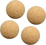 OFFIGAM 4Pcs Wooden Foot Table Soccer Balls Interactive Tabletop Foosball Game Accessories for Standard Tables Fun Playtime for Adults