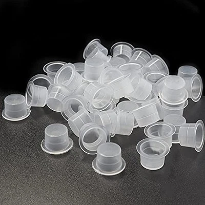 Tattoo Ink Caps - 100Pcs Medium Disposable Plastic Pigment Tattoo Ink Caps Cu...