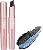 IEFIEL 1Pc Two Tone Eyeshadow Stick Soft Glitter Finish Water Resistant Sweat Resistant Smudge Proof Blendable Creamy Eyeshadow Pen for Easy Makeup Type 11 One Size