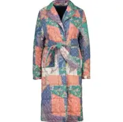 7 For All Mankind Floral Patchwork Quilted Coat Multicoloured Size Small
