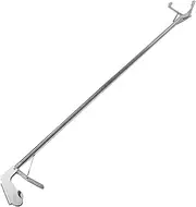 COMPUKAS Stainless Steel Snake Catcher Tool Folding Grabber with Lock Non Slip Snake Clamp for Safe Handling Gardens and Zoos Durable and Flexible Design