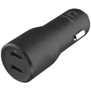 Comsol Dual Port USB-C Car Charger 40W Black