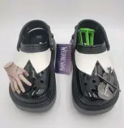 NEW Crocs x Wednesday Addams Family Stomp Clog W6/W8 Gothic Punk Limited Release