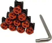 Motorcycle Fairing Bolt Screw 10PCS CNC for Y&amaha for TDM 900 850 Mt125 Mt03 Mt01 Mt 125 03 01 Xt660 Motorcycle Fairing Screws Custom Moto Body Spring Nuts Bolts(Orange)