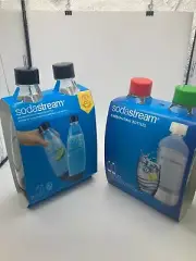 (4) 1 Litre SodaStream Sparkling Water Machines Bottles 2 -Twin Packs