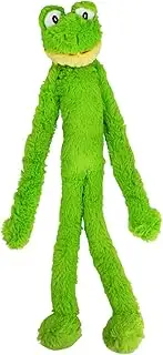 Multipet Swingin Slevin XXL Oversized 27-inch Green Frog Plush Dog Toy, Large Breeds