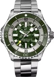 Breitling Superocean Automatic 46 Green Camo Dial Diver Mens Watch E10379D31L1E1