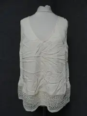 Oasis Crochet Hem V Neck Vest Top Peach UK 14 RRP £29 LN028 ii 03