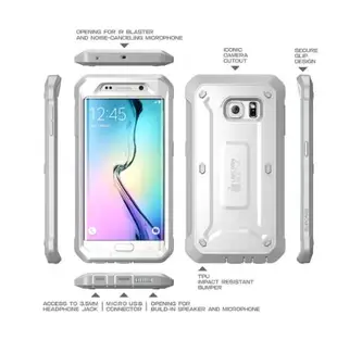 [現貨1個] SUPCASE 軍規防摔手機殼 白/灰 適 Samsung Galaxy S6 Edge 2015 保護殼 Unicorn Beetle Pro 系列_ZZ1 dd