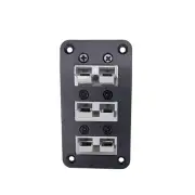Blue Bar Triple 50 amp Anderson Flush Mount with Plugs