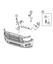 New Genuine Mopar Wiring Front End Module 2019-2022 OE 52112318AE