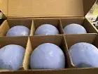 Ceramic Fire Balls for Fire Pit, Set of 6 Round Fire Stones 5inch-6pcs Blue New