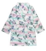 New Disney's Lilo & Stitch Girls Size 6 “Wave Stitch" Plush Bath Robe NWT!