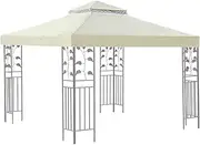 Gazebo Cover,Heavy Duty Canopy Roof - Double Layer Waterproof Shade with Hardtop for Garden Barbeque Patio Backyard
