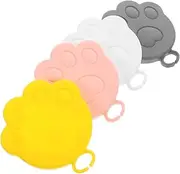 JECOMPRIS 4 Pcs Silicone Food Can Covers Reusable Airtight Lids for Dog and Cat Cans Versatile Sealing Grey and Keep Canned Food Fresh and Flavorful