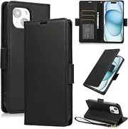 [Procarcasa] for iPhone 12 Wallet Case,for iPhone 12 Pro Case [6.1 inch] PU Leather Flip Folio Cover with Card Holders Stand Feature Magnetic Clourse Protective Cover-Black