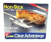 Clear Advantage Pyrex 2 Quart 222-NS-R Clear 8/ 20cm Square Baking Cake Dish