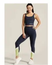 Beyond Yoga Women's Blue Peloton Stretchy Over It Cropped Tank Top Size XL NWT