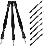 HAKIDZEL Stainless Steel Nail Cuticle Remover Set 10pcs V-shape Double Head Cuticle Pusher for Manicure Tools