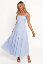 [PUP66] Briony Midi Dress - Blue S light blue