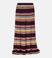 [Ulla Johnson] Ulla Johnson Seraphine striped pleated midi skirt AU 12 multicoloured