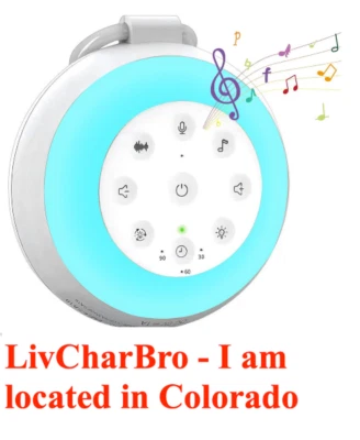 Sound Machine Baby Adult Portable White Noise Machine 24 Soothing Sounds 7 Color