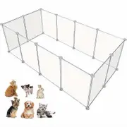 Portable Pet Playpen Fence for Small Animals - Durable ABS Material, Ideal for Guinea Pig, Rabbit, Ferret, Mouse, Hamster, Hedgehog, Puppy, Turtle ...