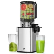 Masticating Juicer Machines, 5.3" Inch Feeding Chute Supports Whole Fruits an...