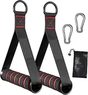 Vaveren 2X Exercise Handles Working Out Handles with D Rings Resistance Band Handle Only for Cable Machine Pulleys Strength Trainer