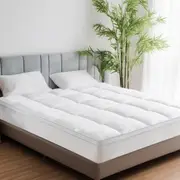 LINENOVA 1000GSM Luxury Bamboo Mattress Topper Fluffy Soft Cooling Fitted Mattress Pillowtop All Size