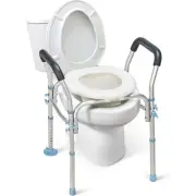 Raised Toilet Seat OasisSpace Stand Alone 300lbs Heavy Duty Raised Commode