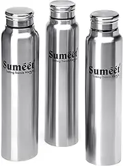 Sumeet Slim Stainless Steel Leak-Proof Water Bottle / Fridge Bottle - 550ml - Pack of 3
