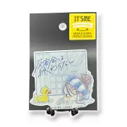 Quirky Fun Japan Sticker Cute Melancholy Girl Bath Rubber Duck B-Side Label