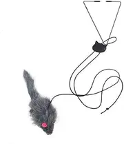 Plush Mouse Toy with Retractable Rope, Practical Interactive Toy, Suitable Toy for Indoor Hanging Cats, for Toy,
