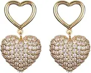 MAYJAI Love Earrings Full Diamond Zircon Earrings