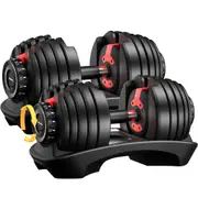 YOPOWER Adjustable Dumbbells, 24KG x 2 Dumbbell Weights, Single Dumbbells Set for Men and Women Home Fitness Weight Set Gym Workout Exercise Training