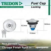 Tridon Locking Fuel Cap for Nissan Gazelle Patrol G60 Prairie Pulsar N10 Silvia
