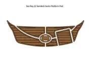 Sea Ray 22 Sundeck Swim Platform Pad Boat EVA Foam Faux Teak Deck Floor Mat