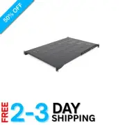 Heavy-Duty 1U Vented Rack Shelf for 19" Equipment - Adjustable Depth 28-34.4in
